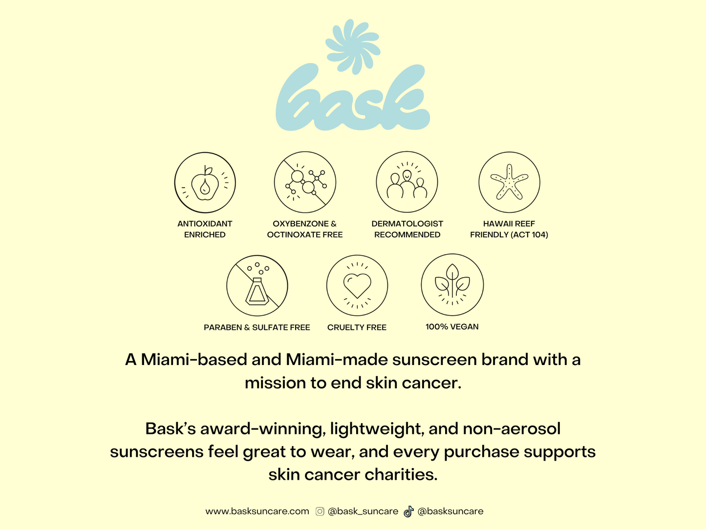Bask Sunscreen - SPF 30 Mineral Spray - Fragrance-Free