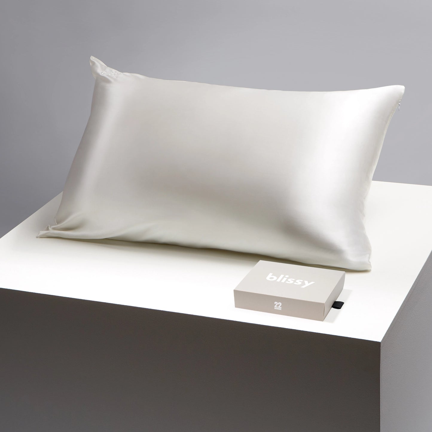 Blissy Silk Pillowcases – 100% Pure Mulberry Silk (22-Momme)b- White