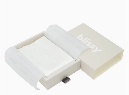 Blissy Silk Pillowcases – 100% Pure Mulberry Silk (22-Momme)b- White