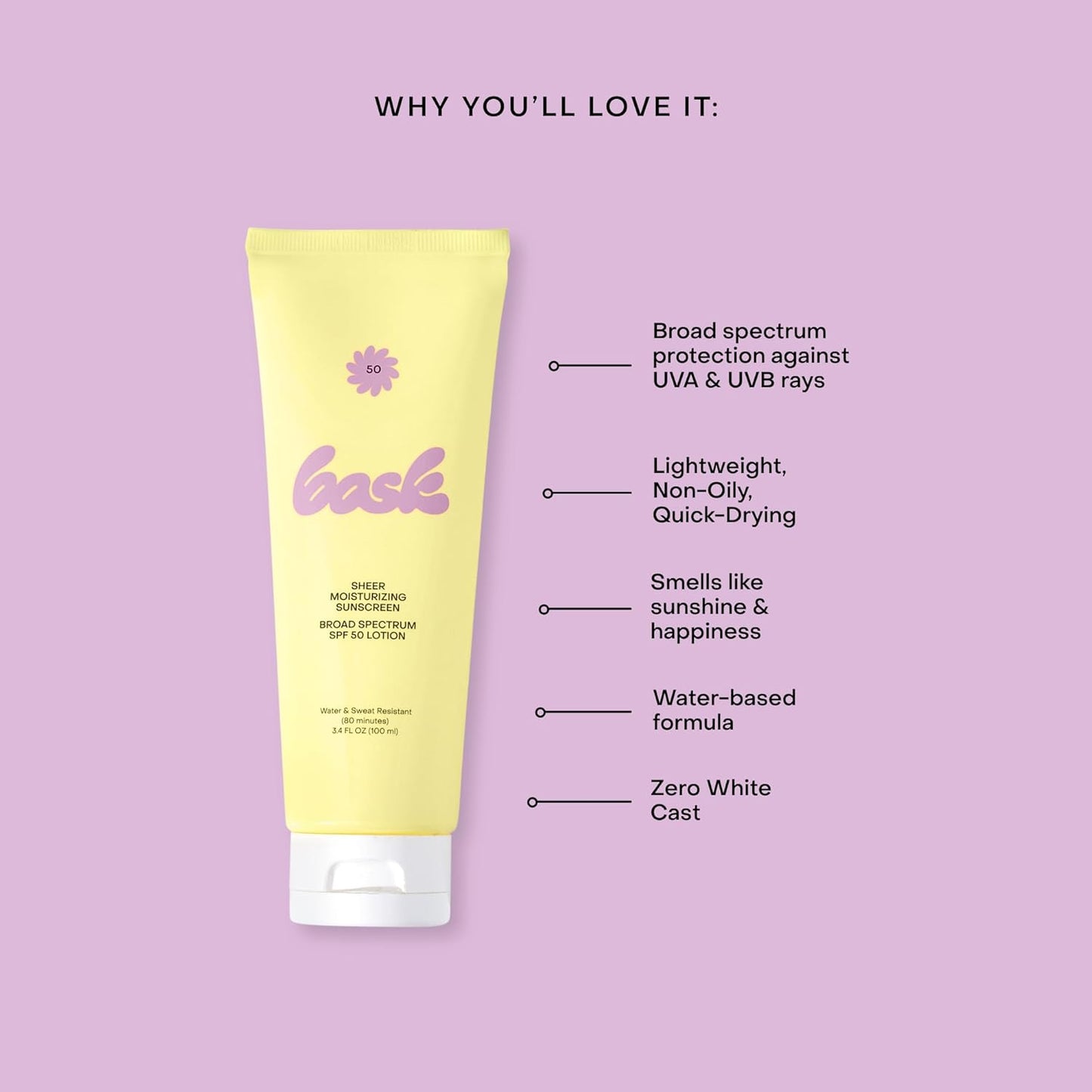 Bask Spf 50 Lotion Sunscreen Travel Size