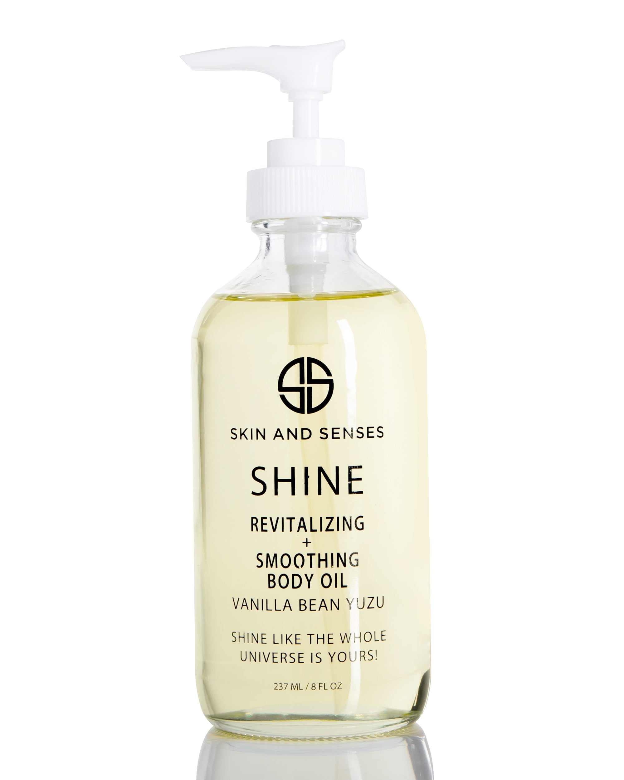 skin and senses shine revitalizing and smoothing body oil vanilla bean yuzu